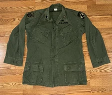 OG107 Blouse Medium Long Poplin Ripstop Used 82nd Airborne 10th Mountain Patched