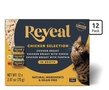 Reveal Chicken Selection Wet Cat Food in Broth 12 Pack 2.47 oz Cans Grain Free
