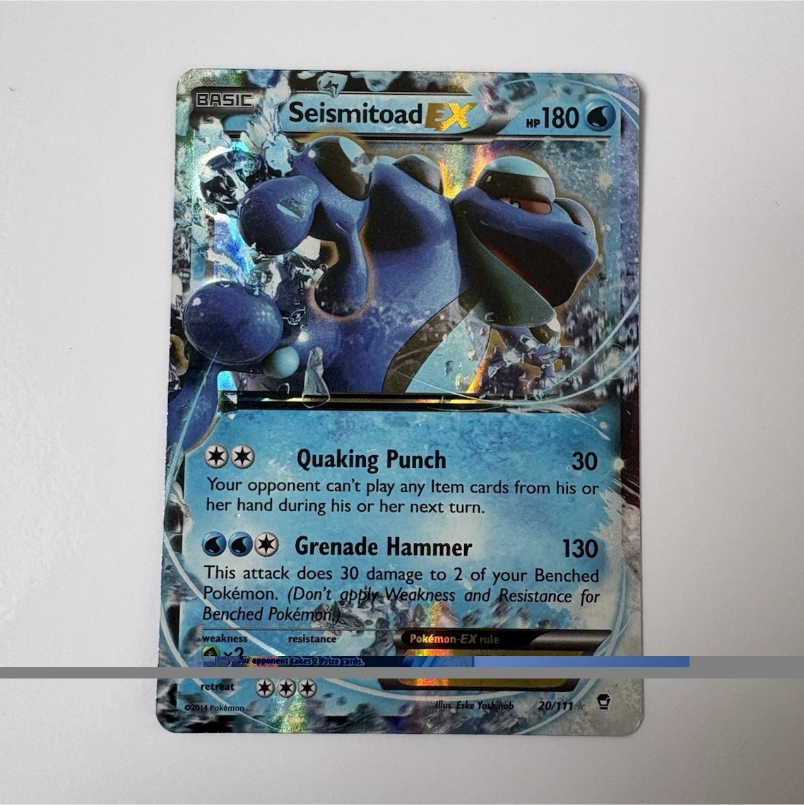 Pokémon Seismitoad EX 20/111 XY - Furious Fists Ultra Rare Full Art Holo English