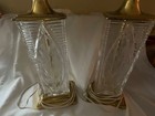 Bohemian Dresden Signed Rectangular Art Glass & Brass Table Lamp, pair of two — photo 3