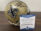 Drew Brees NFL Mini Helmet Autograph Beckett Authentic