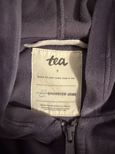 Tea Collection Very Velour Jogger Pant And Hoodie Girls Size 7 (lot of 3) - Picture 4 of 11