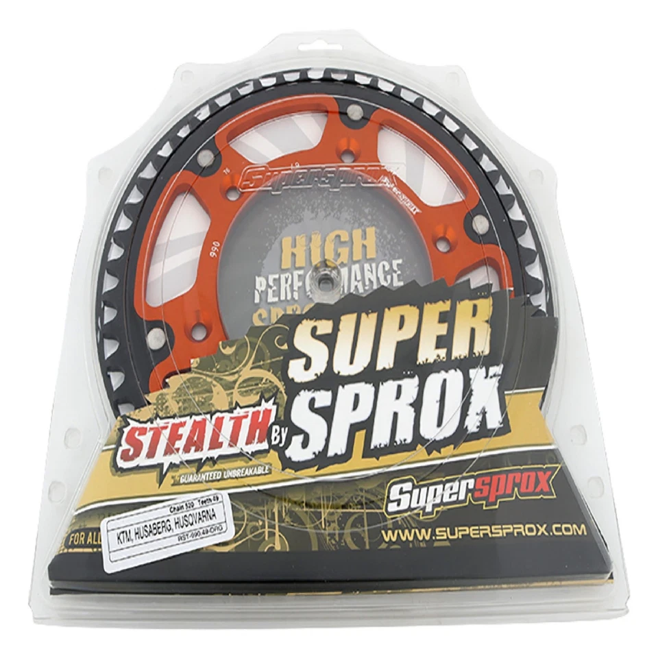 Supersprox Orange Stealth sprocket For 49T Chain Size 520; RST-990-49-ORG - Image 4 of 4