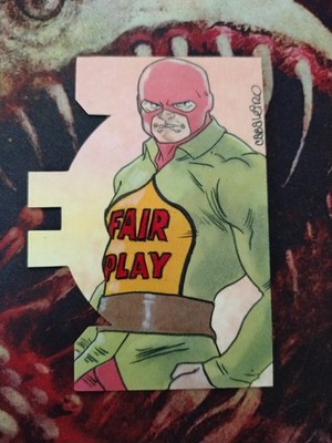 Cryptozoic Justice League DC Die-Cut Sketch Card ''Fair Play'' Cabaleiro 1/1