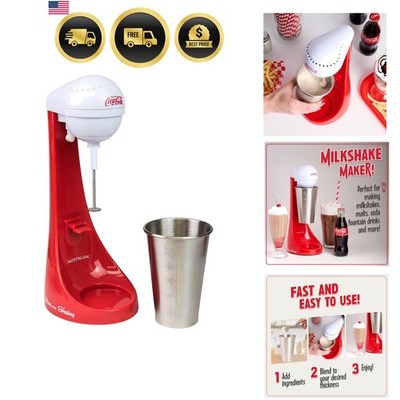 Two-Speed Electric Coca-Cola Limited Edition Milkshake Maker and Drink Mixer,...