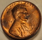 1941-S 1C RD Lincoln Wheat Penny Cent! Uncirculated Red!