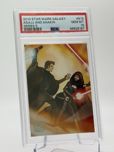 2010 Star Wars Galaxy Asajj and Anakin Series 5 #513 PSA 10 - Picture 2 of 3