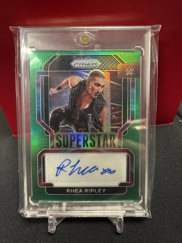 2022 Rhea Ripley Auto WWE Panini Prizm Green Refractor Superstar Champion GOAT