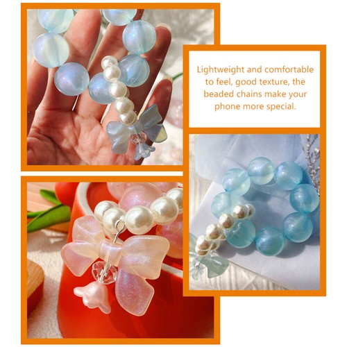 2 Pcs Mobile Phone Key Charm Beads Beaded Wrist Strap - Zdjęcie 9 z 12