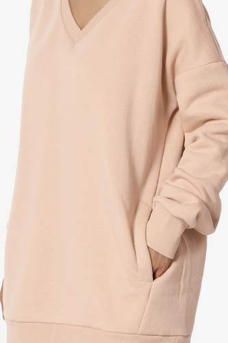 TheMogan S~3X Casual Cozy Oversized V-Neck Fleece Pullover Sweatshirts - Picture 96 of 229