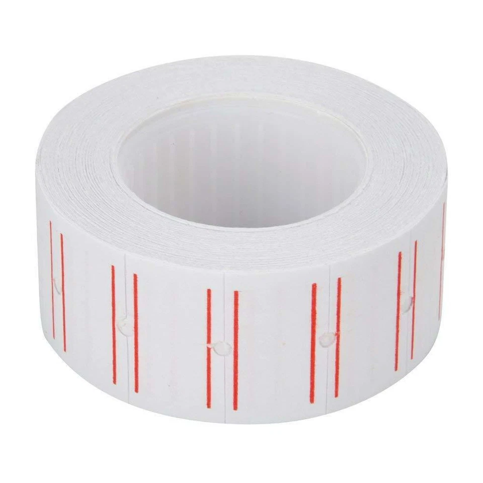 Price Tag Gun Sticker Red line 600 Labels per Roll Refill Ink Roller For MX-5500 - Image 3 of 4