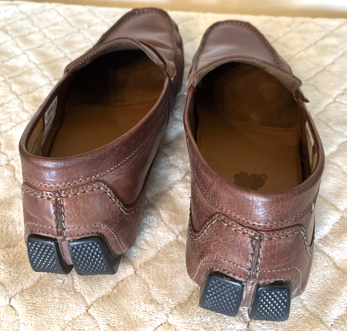 Clarks Mens Ashmont Way Cognac Leather Penny Driving Loafers  display picture 1