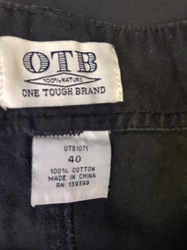 OTB Mens Cargo Shorts Size 40 Black 100% Cotton One Tough Brand 1071 - Picture 4 of 12