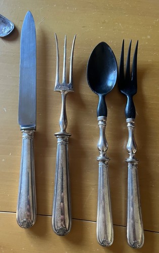 French Christofle Coquille Berain flatware complete set for 6 - Picture 10 of 24