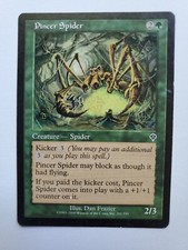 MTG Magic The Gathering Card Pincer Spider Creature Spider Green Invasion 