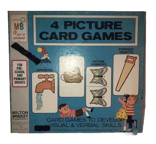 Kinder Bildspiel Karte Sprache Lernen Bildung Schule Milton Bradley - Bild 1 von 7
