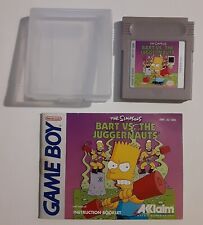 Simpsons: Bart vs The Juggernauts - Authentic NINTENDO GAMEBOY Game with Manual