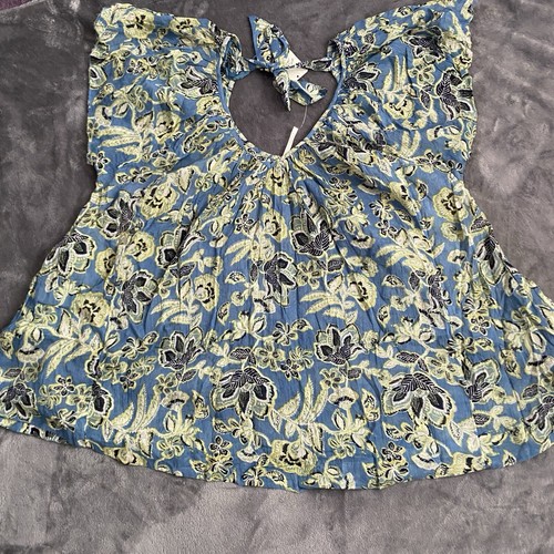 Free People Kauai Getaway Printed Tunic Size S Small Floral - Picture 10 of 16