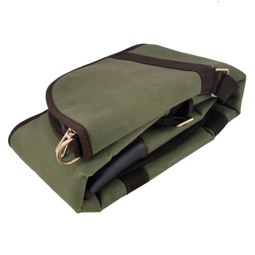 Custodia per pistola 53 pollici vintage in pelle tela borsa per fucile custodia per pistola in verde - Foto 4 di 10