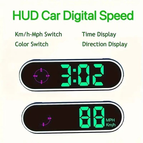 Car Digital GPS Speedo Speed MPH KMH HUD Head Up Display Speedometer Universal - Picture 2 of 9