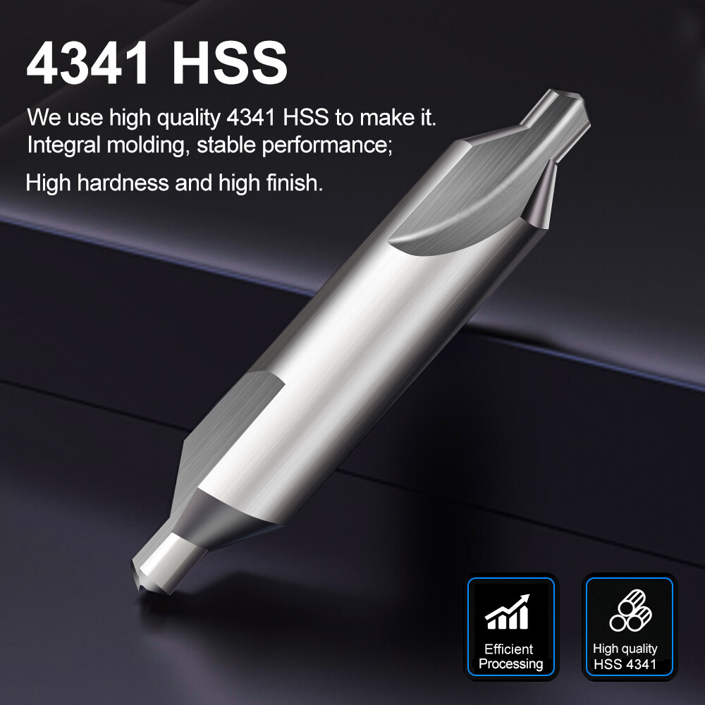 6-teiliges HSS Zentrierbohrer Set – 60° Bohrer Für Metallbearbeitung & Drehbank