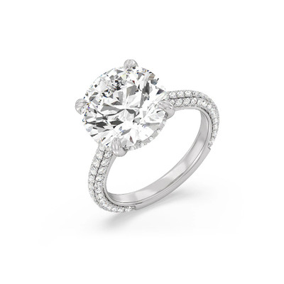 3,00 ct IGI GIA Lab Created Diamant Verlobungsring 14 K Weißgold runder Halo