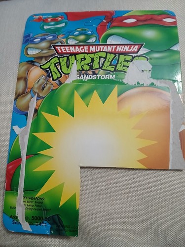 TMNT Sandstorm Teenage Mutant Ninja Turtles Unpunched File Card Back - Picture 4 of 5