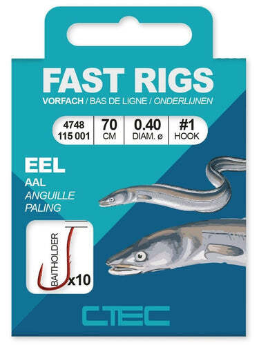 Spro C-Tec Eel Крючки для ловли угря Привязанный рыболовный крючок-мишень 70 см Крючок для ловли угря