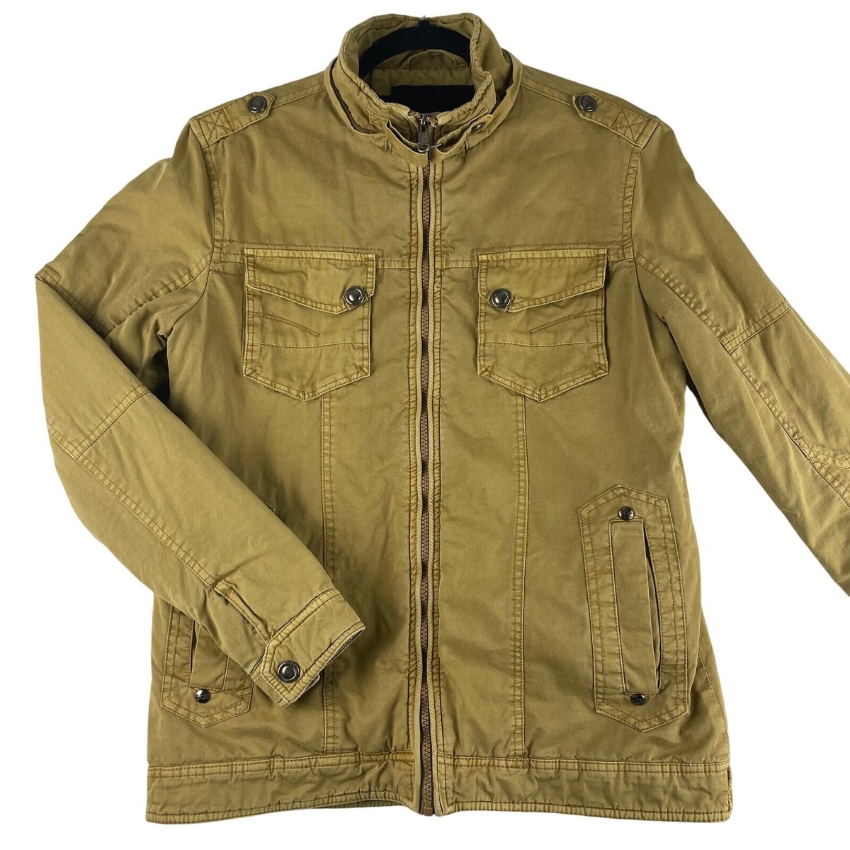 The Ranger Hooded Twill Jacket in Khaki Green SZ SM | eBay