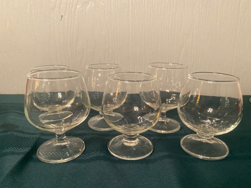 6 Cognac/Brandy Snifter/ Whiskey Wine Small Glasses 3.5”T
