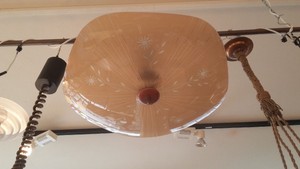 Plafoniera Fiori Vetro : Plafoniera er vetro anni metallo vintage piatto lampadario