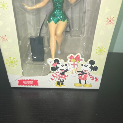 RARE Disney Store Christmas Tinkerbell Tree Topper in box Light Up Wings - Picture 3 of 18
