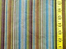 MULTI STRIPES WITH SILVER LUREX COTTON POLYESTER BLEND FABRIC 52X48 INCHES