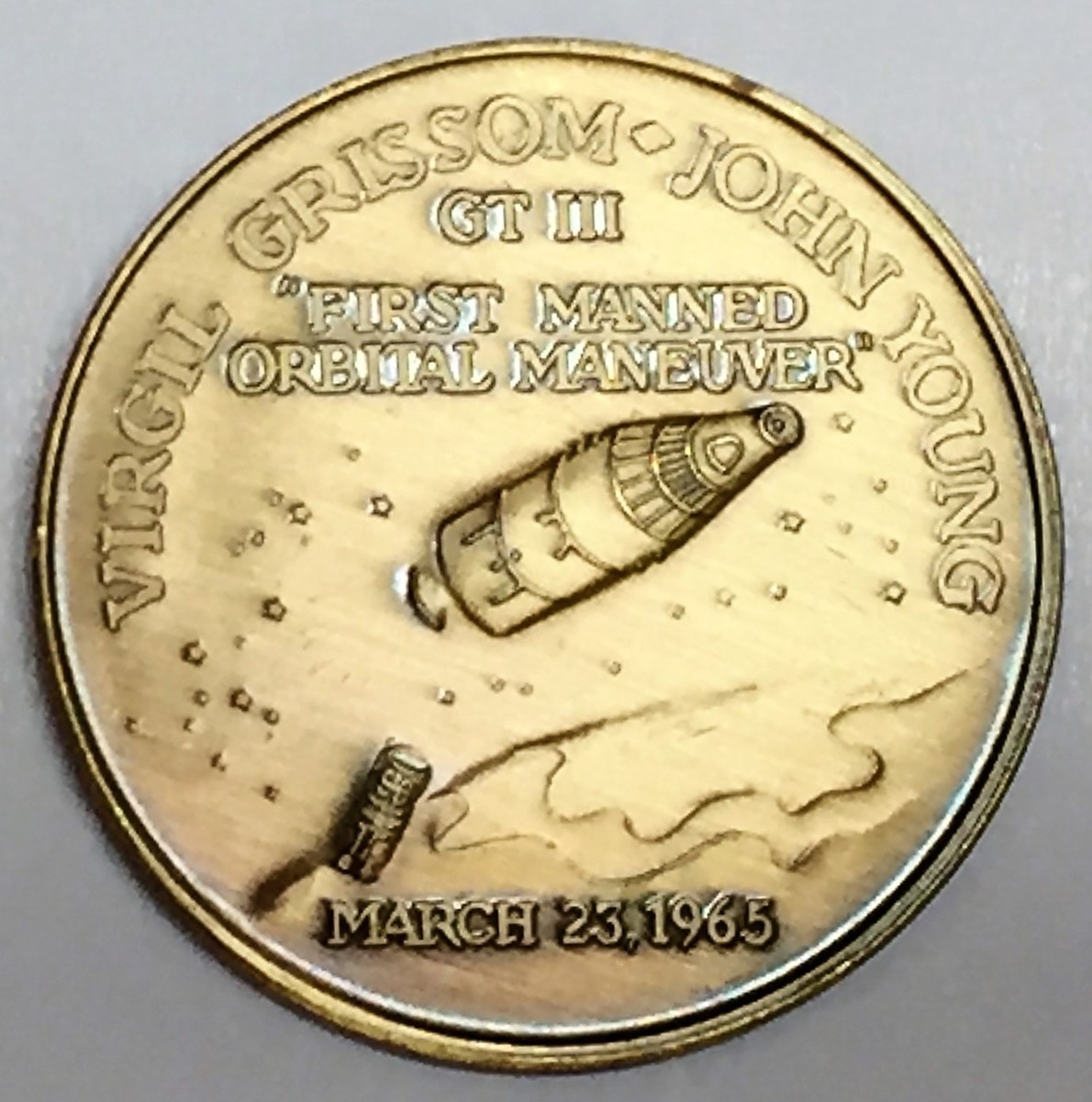 N403 NASA SPACE COIN / MEDAL, GEMINI GT-3 GRISSOM & YOUNG | eBay