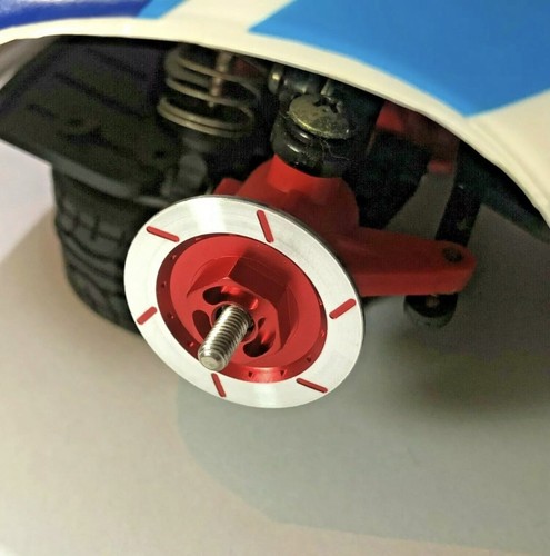 RC 1:10 4 x 12mm Hex Disc Aluminium Red Drift Tamiya HPI HSP Flying Fish TT-02 - Picture 5 of 12
