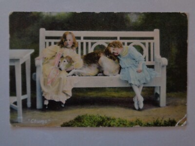 Vintage 'B.B. London Postkartenserie Nr. A38 ''CHUMS'' verschickt 1908