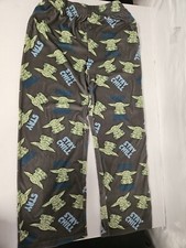 Star Wars Stay Chill Yoda PJ Bottoms Size Med W/defect