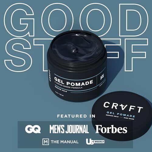 CRVFT Gel Pomade | High Shine/Medium Hold | Water Based/Water Soluble | 4oz - Picture 3 of 7