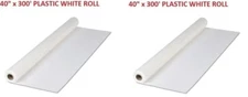 Lot of 2 (300 ft. x 40 in.) Disposable Party Banquet Table Cover Roll (White)