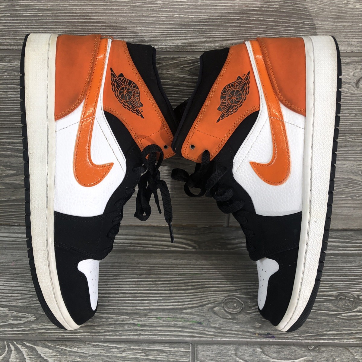 Nike Air Jordan 1 Mid Shattered Backboard 554724-058 Orange