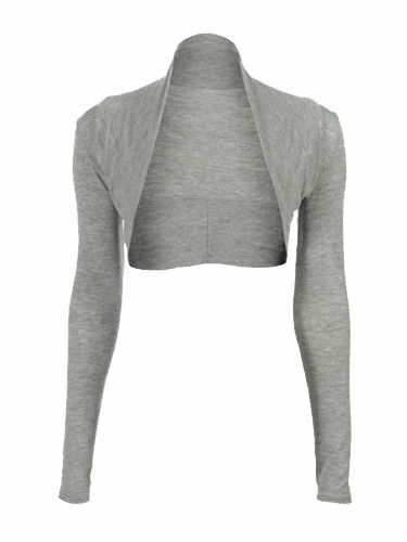 Womens Long Sleeve Cropped Bolero Shrug Top Ladies Cardigan Plus Size UK 8-26 - Picture 14 of 23