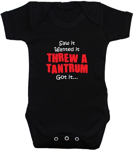 Threw a Tantrum Babygrow Bodysuit Romper T-Shirt NB-24mths Funny Gift Boy Girl - Picture 6 of 6