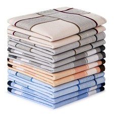 Men's Handkerchiefs 12 Pack Soft Gents Hankies Set Mens Premium Handkerchiefs...