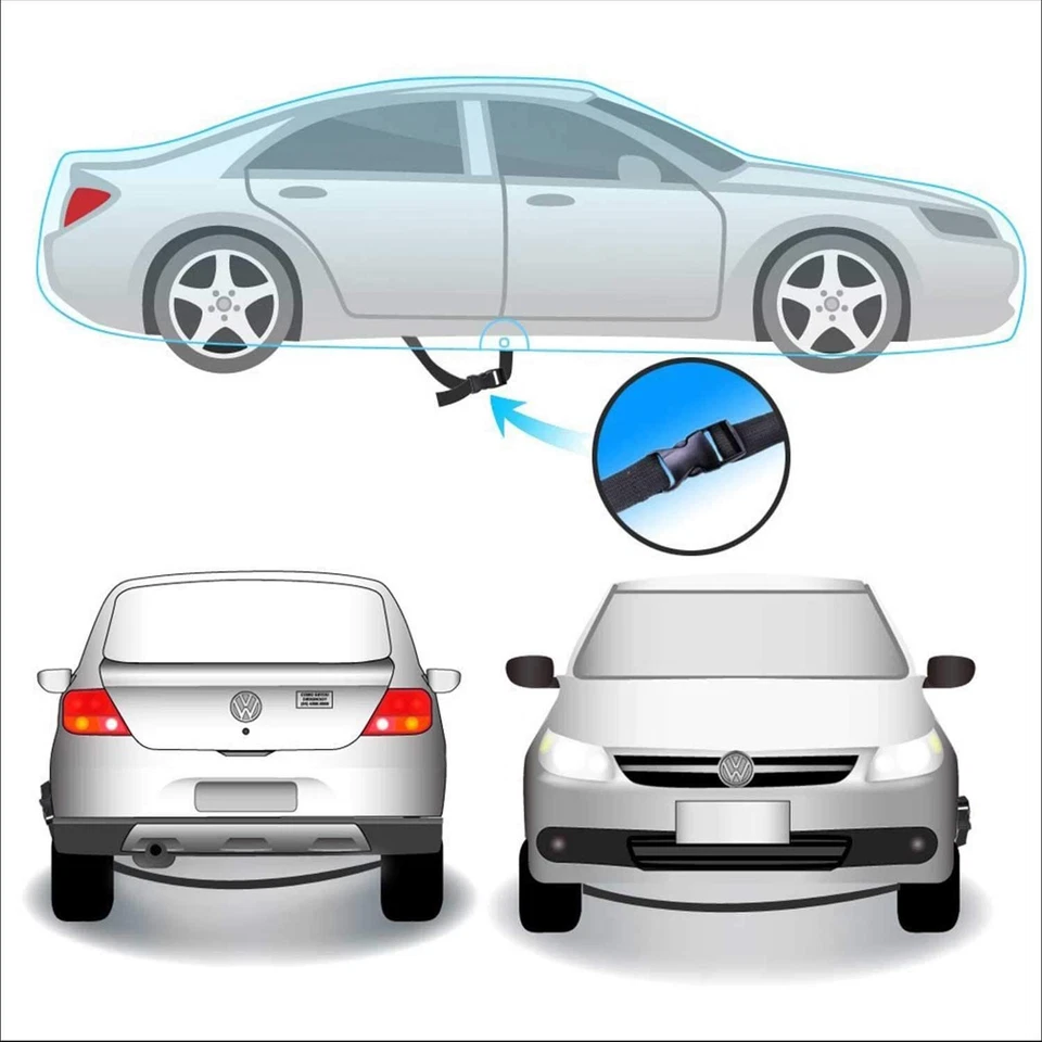 HEAVY DUTY 5.5KG High Quality 2 Layer Outdoor Full Car Cover Waterproof Size XL - Image 4 of 4