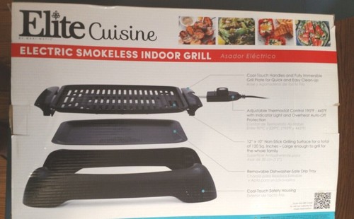 Parrilla de barbacoa eléctrica interior sin humo ELITE EGL-3450 -- nueva sin usar - Imagen 4 de 8