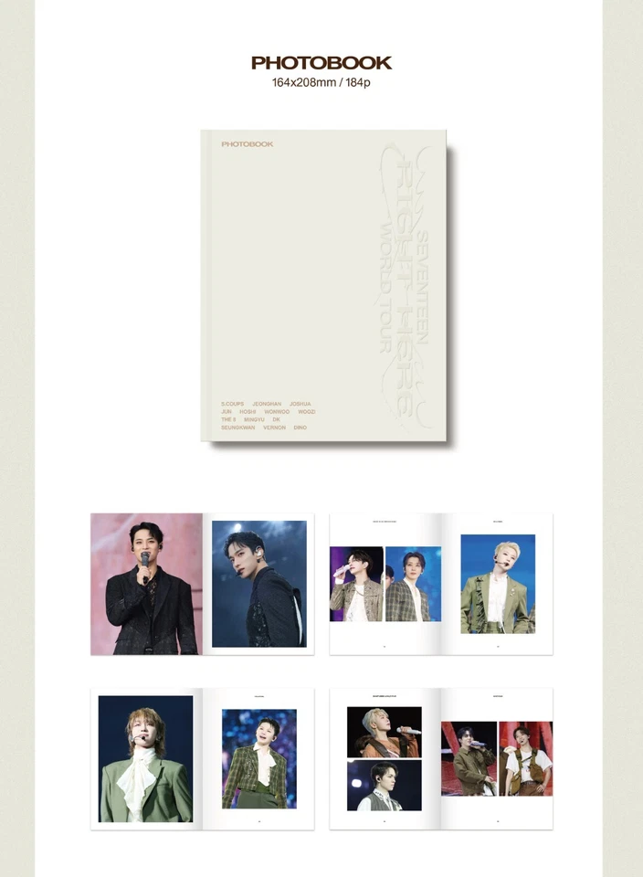 Álbum SEVENTEEN GIRA MUNDIAL AQUÍ MISMO Código Digital + Libro + Tarjeta P + Marca B + Póster + etc. Foto 4 de 4