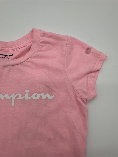 Champion T-Shirt Youth Girl Medium Pink Spell Out Logo…#8392 - Picture 5 of 12