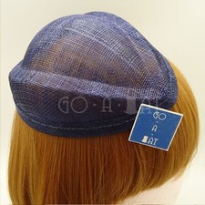  2pcs Sinamay Fascinator Pillbox Hat Woman Millinery DIY Base Wedding  Navy