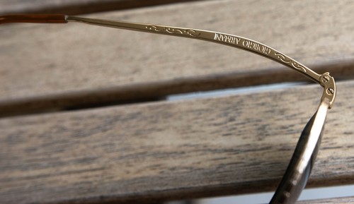 Rare Giorgio Armani vintage Sunglasses with Engravings. Old new stock - Picture 8 of 10