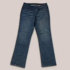 Jag Jeans Mid Rise Straight Leg Studded Stretch Blue Denim Jeans Size Women’s 16